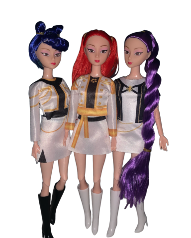 Papusi - Set 3 Papusi Muzicale 32 cm Kpop Demon Hunters
