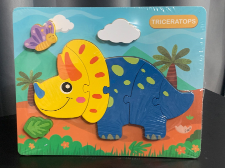 Jucarii educative - Set 3 Puzzle educative pentru copii cu dinozauri