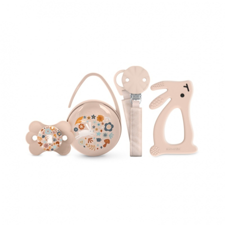 Suzete, biberoane si accesorii - Set cadou Wonderland, roz, Suavinex