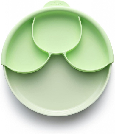 Alte accesorii hranire - Set diversificare hrana bebelusi Miniware Healthy Meal, 100% din materiale naturale biodegradabile, 3 piese, Keylime