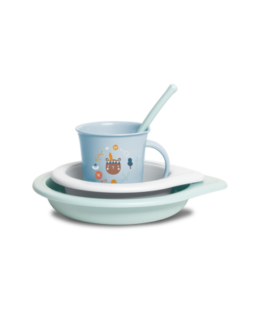 Alte accesorii hranire - Set pentru masa, albastru, +6 luni, Forest, Suavinex