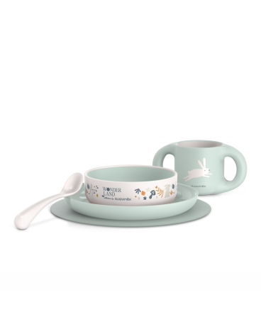 Alte accesorii hranire - Set pentru masa, albastru, +6 luni, Go natural, Suavinex