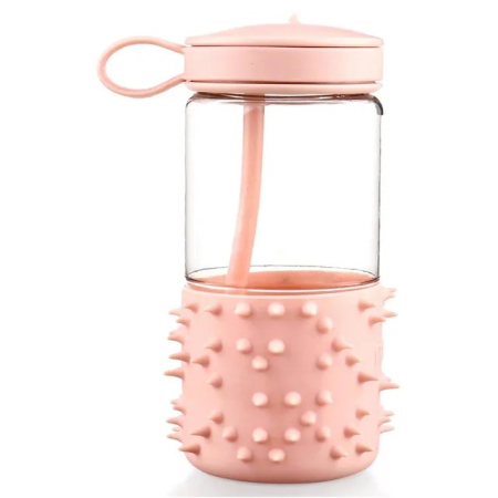 Accesorii hrănire bebe - STICLA APA SPIKEY MELII ROZ