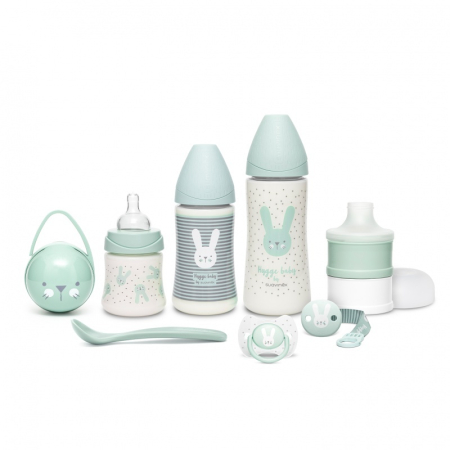Suzete, biberoane si accesorii - Welcome baby set, verde, Hygge Suavinex