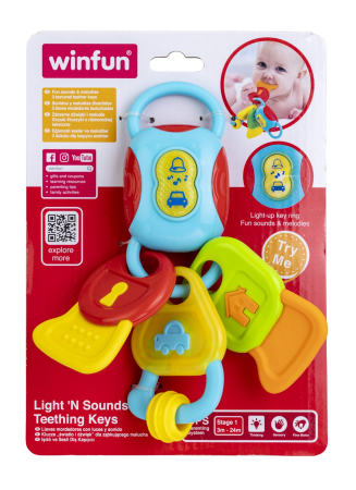 Joacă & Tummy Time - WINFUN BRELOC CHEI CU SUNETE SI LUMINI