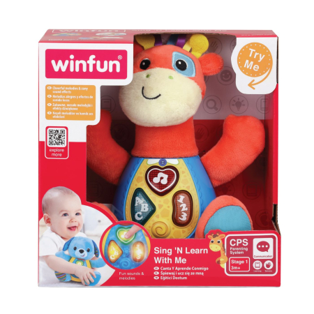 Joacă & Tummy Time - WINFUN CANTA SI INVATA CU GIRAFA PATCH