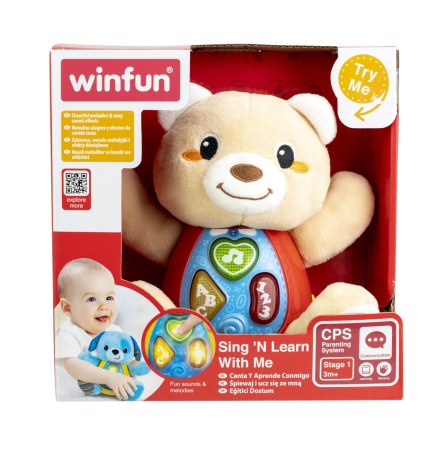 Joacă & Tummy Time - WINFUN CANTA SI INVATA CU URSULETUL