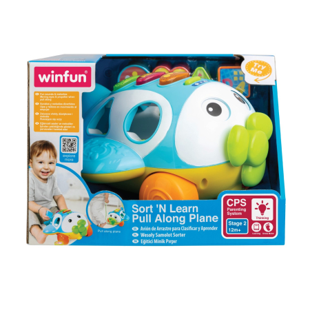 Jucării pentru bebeluși - WINFUN JUCARIE DE TRAS AVION CU ACTIVITATI
