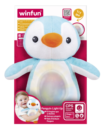 Joacă & Tummy Time - WINFUN JUCARIE PINGUIN ALBASTRU CU SUNETE SI LUMINI