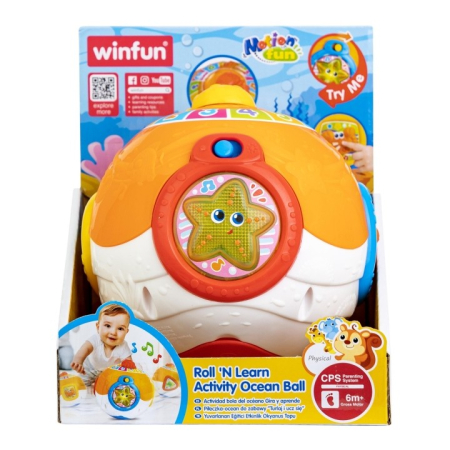 Jucării pentru bebeluși - WINFUN MINGE INTERACTIVA OCEAN