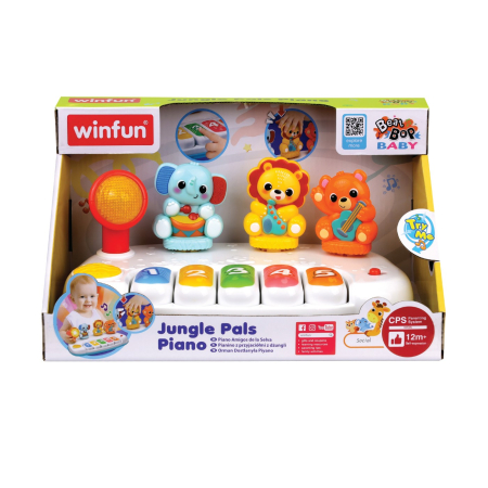 Jucării pentru bebeluși - WINFUN PIAN CU ANIMALUTE