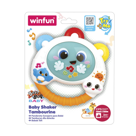 Jucării pentru bebeluși - WINFUN TAMBURINA CU SUNETE SI LUMINI