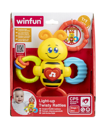 Joacă & Tummy Time - WINFUN ZORNAITOARE ALBINUTA CU SUNETE SI LUMINI