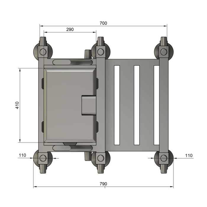 Scaun modular Nytro SLS36 Station D36 – seatbox feeder cu 6 picioare telescopice [4]