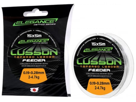 Fir monofilament Formax - Elegance Method Feeder Lusson Tapered Leader 15x5m [1]
