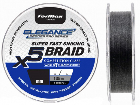 Fire - Fir textil Formax - Elegance Feeder Pro Fast Sinking X5 Braided Line 135m
