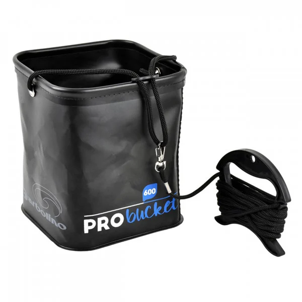 Echipament Complet Pentru Pescuit la Feeder - Galeata pliabila EVA 6L cu cordon 5m – pentru umectare nada si transport apa