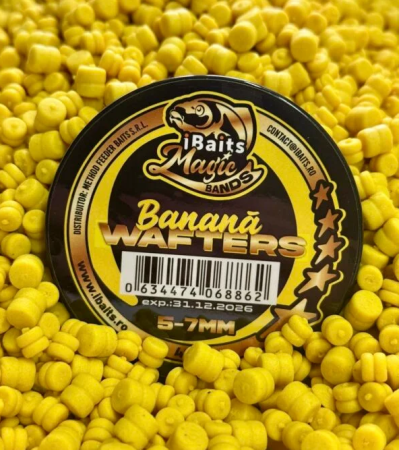 Nade si momeli pentru pescuit la feeder - iBaits Magic Bands Wafters 5&7mm Banane