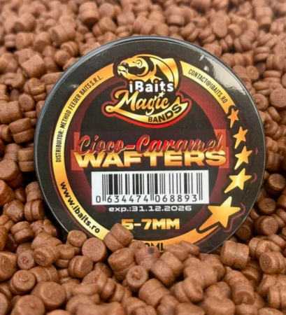 Nade si momeli pentru pescuit la feeder - iBaits Magic Bands Wafters 5&7mm Cioco-Caramel