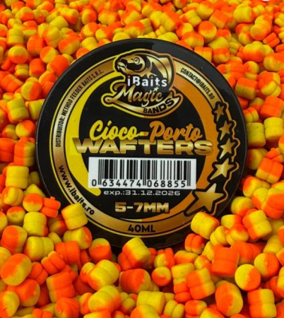 Nade si momeli pentru pescuit la feeder - iBaits Magic Bands Wafters 5&7mm Cioco-Porto
