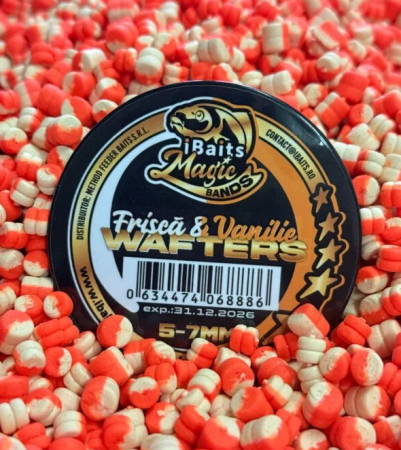 Nade si momeli pentru pescuit la feeder - iBaits Magic Bands Wafters 5&7mm Frișcă & Vanilie