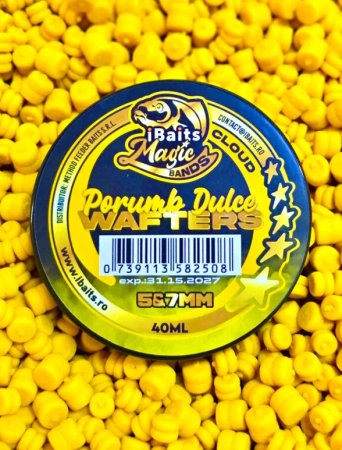Nade si momeli pentru pescuit la feeder - iBaits Magic Bands Wafters 5 & 7mm Porumb Dulce Cloud
