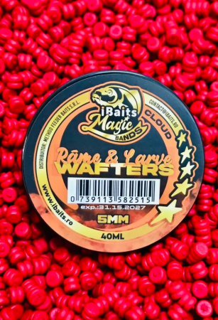 Nade si momeli pentru pescuit la feeder - iBaits Magic Bands Wafters Râme & Larve Cloud 5mm