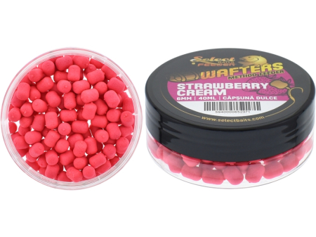 Nade si momeli pentru pescuit la feeder - Momeli Critic Echilibrate Select Baits Method Feeder Wafters Strawberry Cream 25g