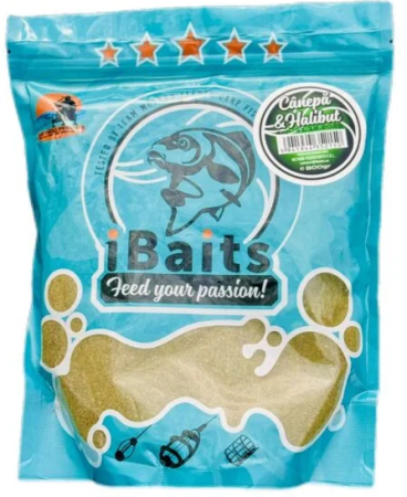 Nade si momeli pentru pescuit la feeder - Nada iBaits Cânepă & Halibut 800g