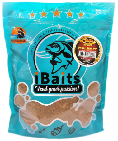 Nade si momeli pentru pescuit la feeder - Nada iBaits Magic Red Halibut Somon 900g