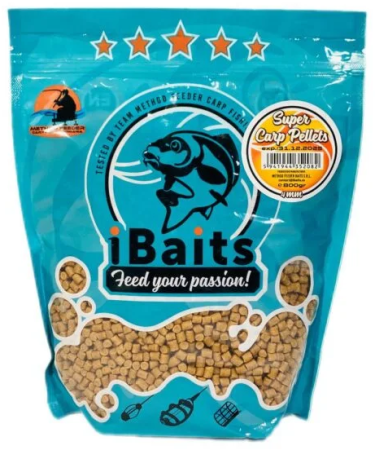 Echipament Complet Pentru Pescuit la Feeder - Pelete iBaits Premium Super Carp Pellets 4mm 800g