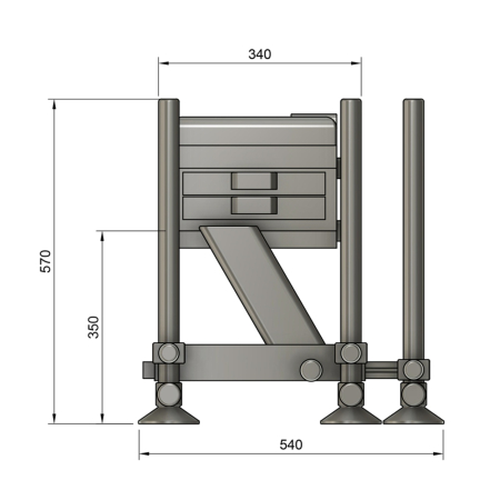 Scaun modular Nytro SLS36 Station D36 – seatbox feeder cu 6 picioare telescopice [2]