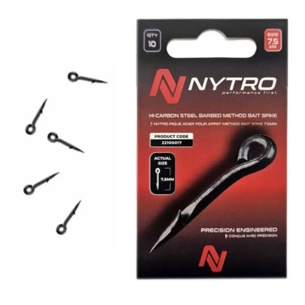Accesorii Pentru Monturi Feeder - Spin Momeala Bait Spike Nytro Barbed 7.5mm – conector momeala (10 buc)
