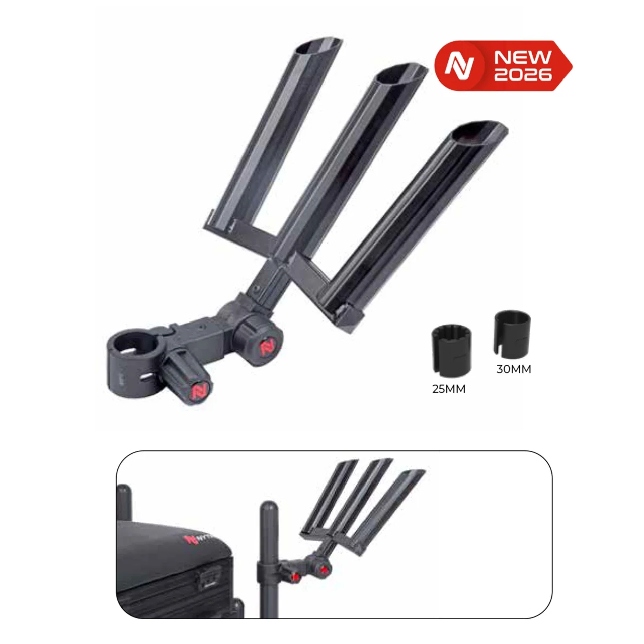 Echipament Complet Pentru Pescuit la Feeder - Suport lansete feeder Nytro X36 3 Rod Holder (25/30/36mm)