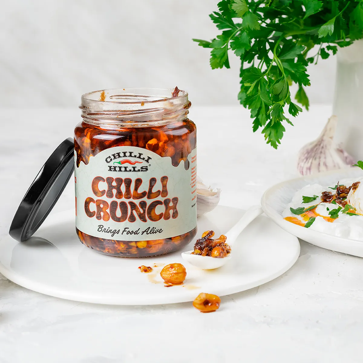 chilli crunch crocant picant cu usturoi si arahide topping iute premium [2]