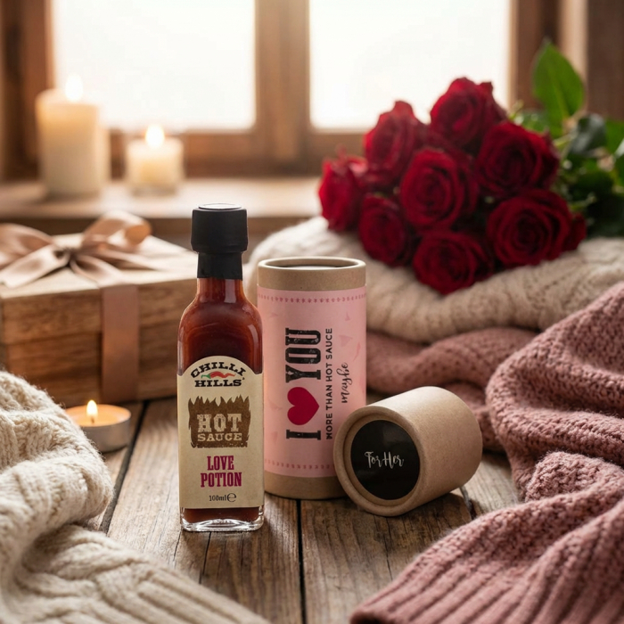 Cutie cadou „I Love Her” cu sosuri artizanale – Chilli Hills [2]