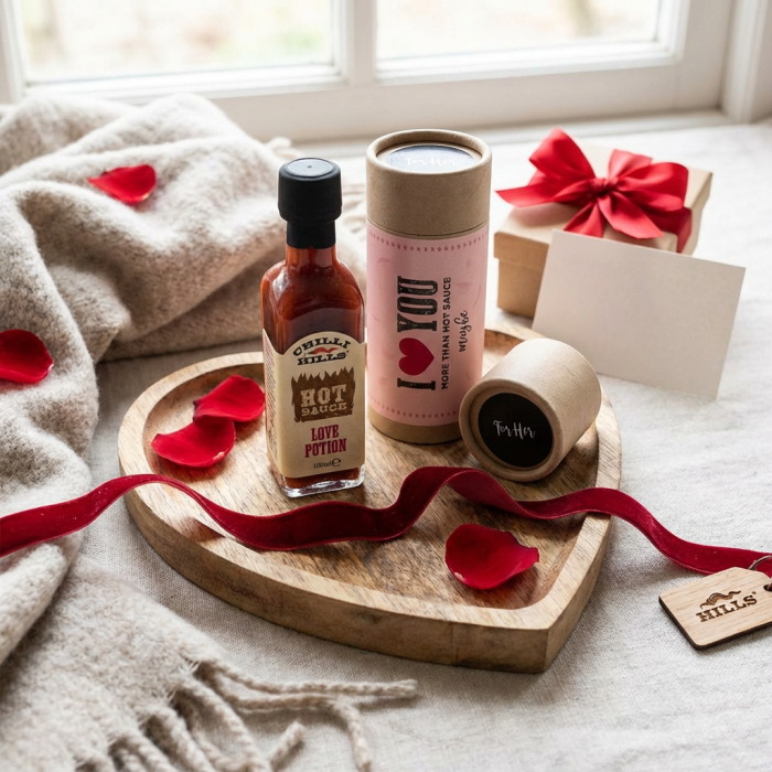 Cutie cadou „I Love Her” cu sosuri artizanale – Chilli Hills [3]