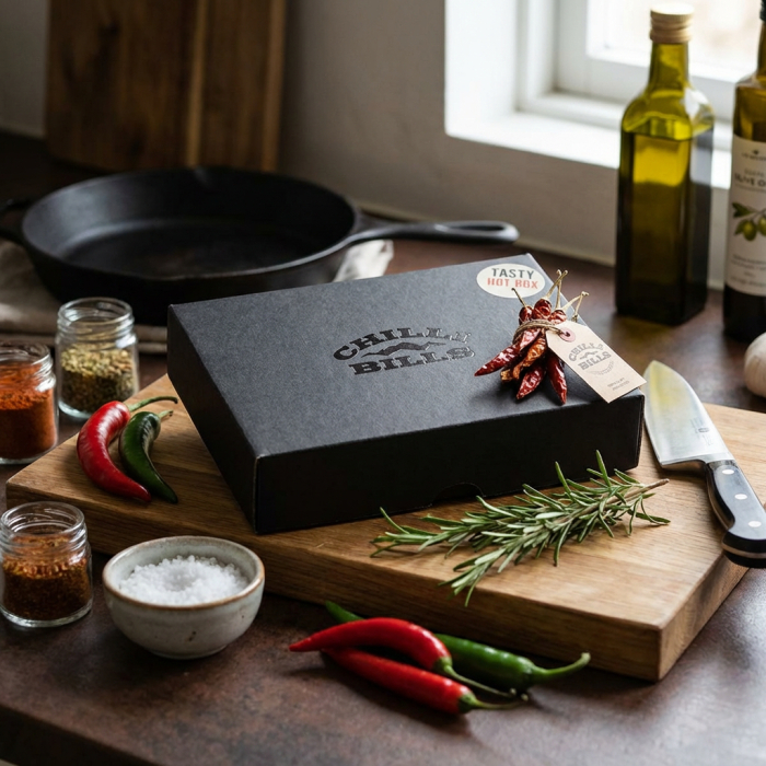 Cutie cadou Tasty Hot Box cu sosuri picante echilibrate – Chilli Hills [3]