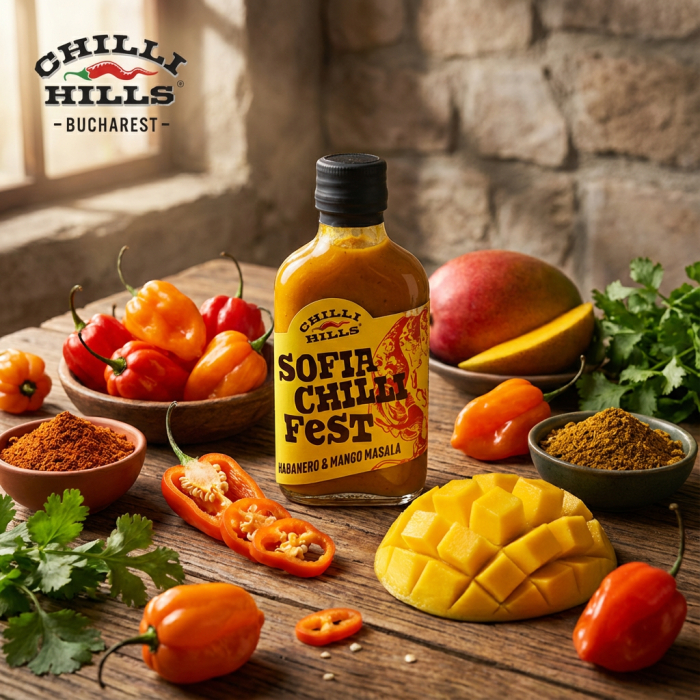 Sos picant artizanal Habanero Mango Masala Chilli Hills [2]