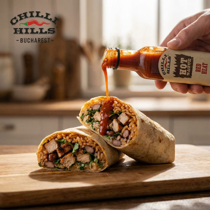 Sos picant Red Heat cu ardei roșu afumat și usturoi – Chilli Hills [3]