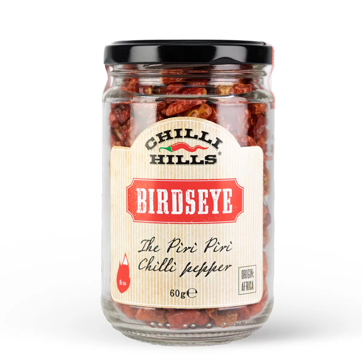 Ardei iute uscat - Ardei Bird’s Eye uscați, foarte iuți – Chilli Hills