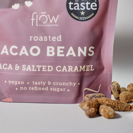 Boabe de cacao coapte cu Caramel Sărat și Maca – Flow Cacao [1]