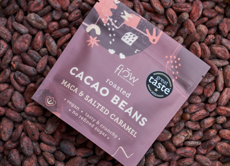 Boabe de cacao coapte cu Caramel Sărat și Maca – Flow Cacao [1]
