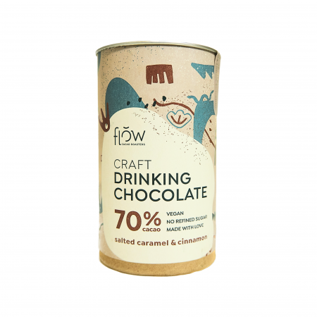 Ciocolata artizanala - Ciocolată caldă artizanală cu Caramel sarat si scortisoara – Flow Cacao