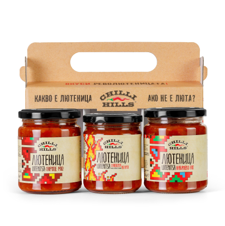 Set trio zacuscă artizanală picantă RevoLUTENITSA – Chilli Hills [1]