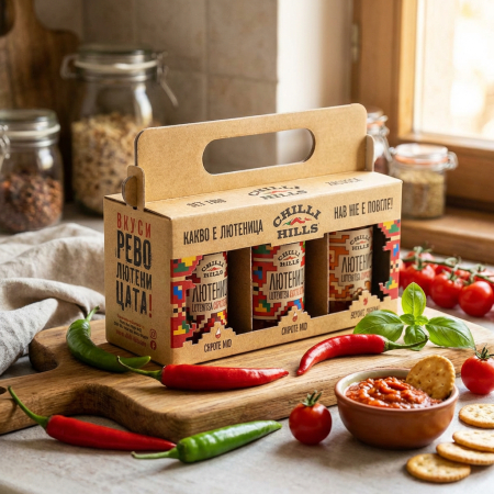 Set trio zacuscă artizanală picantă RevoLUTENITSA – Chilli Hills [2]