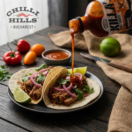 Sos picant fermentat Habanero SriRADcha cu ardei habanero și usturoi – Chilli Hills [2]