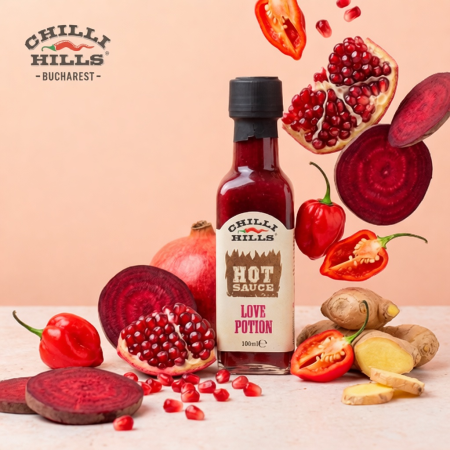 Sos picant Love Potion cu zmeură, miere și ardei iute – Chilli Hills [1]