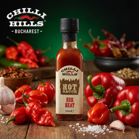 Sos picant Red Heat cu ardei roșu afumat și usturoi – Chilli Hills [1]
