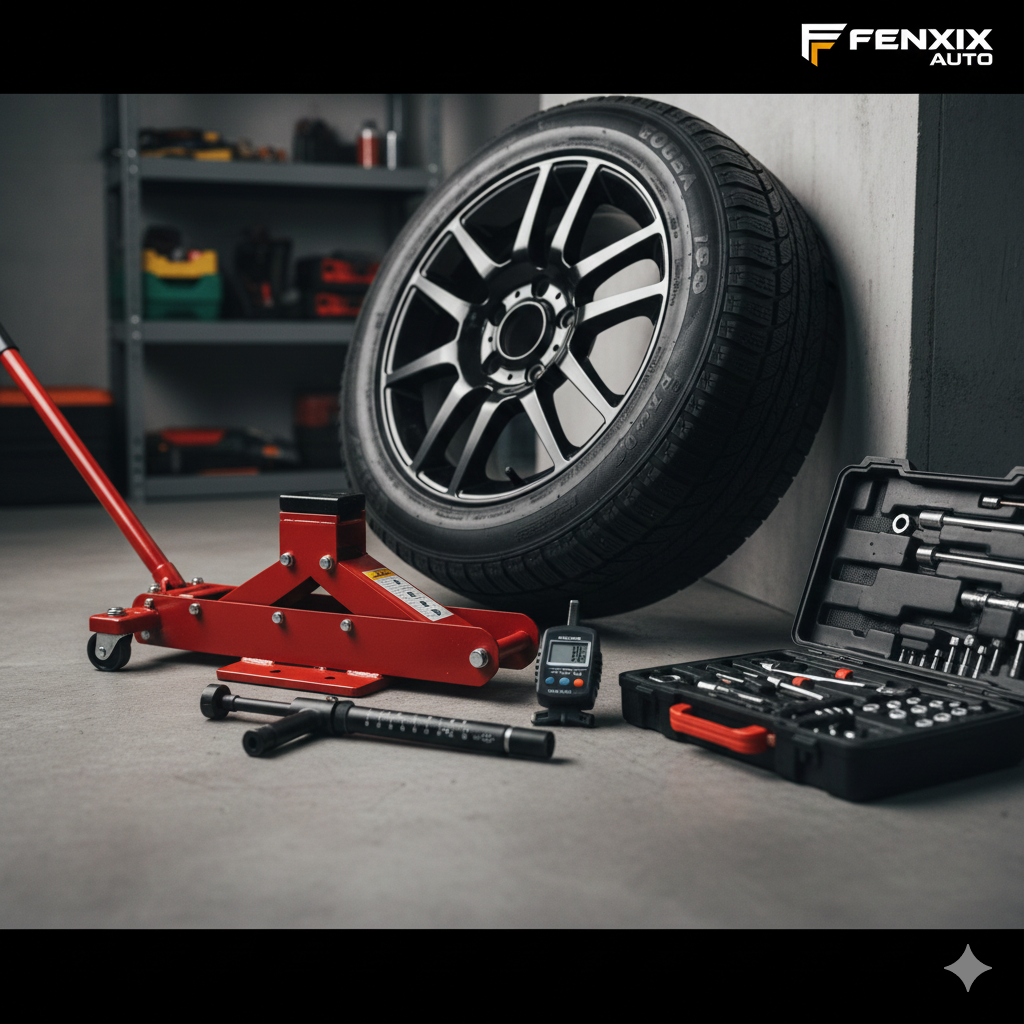 🚗 Presiunea Perfectă și Echipamentele Esențiale: De Ce Ai Nevoie pentru Schimbarea Anvelopelor Acasă?